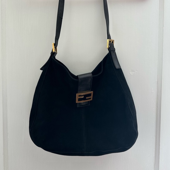 EUC Fendi Suede shoulder bag with leather strap. - Picture 3 of 16